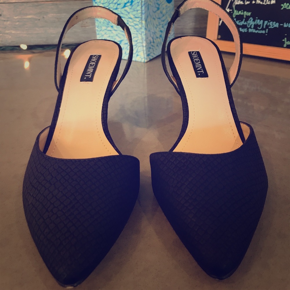 Black never worn black work heels.